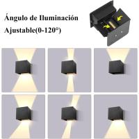 Aplique Pared Exterior, 12W Impermeable IP65 Lampara de pared Interior Exterior Luz Cálida 3000K 1000 lm Ángulo ajustable Lámpara Pared Blanco para Porche Salón Dormitorio - details 32