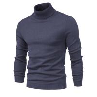 Suéter grueso de cuello alto de invierno para hombres, suéter casual de cuello alto de color sólido, cálido y cómodo, jersey de cuello alto para hombres - details 23