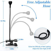 Luz LED UV para secar esmalte de Gel, minilámpara USB para escritorio, Flexible, portátil, herramientas de salón de manicura - details 4