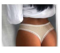 Tanga de algodón sexy para mujer, ropa interior suave y sólida, lencería - details 4