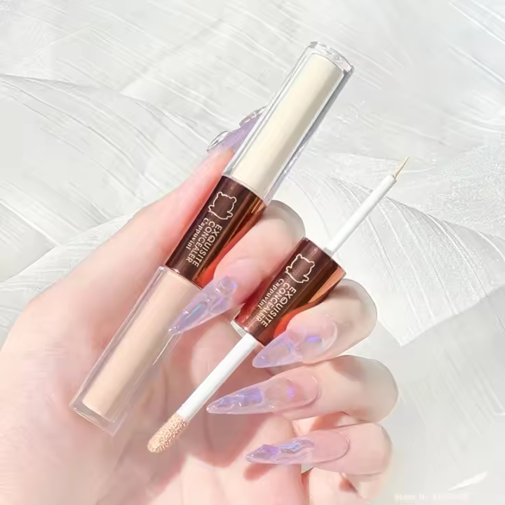 Corrector en barra corrector de dos tonos, crema naranja que cubre las ojeras, Beige, ilumina el rasgado, detalle nasolabial, Base de maquillaje - 1
