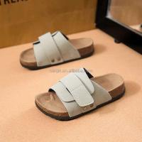 Nueva llegada, sandalias de corcho de Color a la moda para niños 28-35, precio bajo, zapatillas deslizantes de diseño de cuero para niñas de alta calidad - details 2