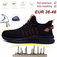 Zapatos de seguridad de trabajo antideslizantes, impermeables, antirotura de acero, punzón en el dedo del pie, botas de trabajo ligeras, zapatillas deportivas de moda para hombres y mujeres - details 1