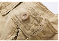 Pantalones cortos cargo con múltiples bolsillos de camuflaje de algodón para hombre - details 2