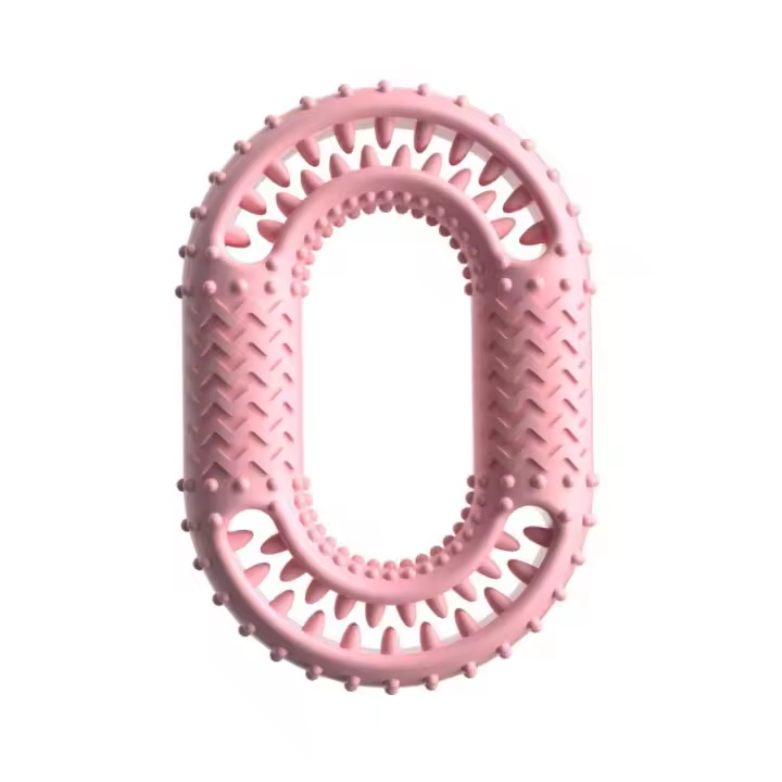 Juguetes interactivos para perros, juguete para masticar resistente a mordeduras para perros, juguete para morder para perros con forma de junta tórica resistente al desgaste, juguete Molar para perros TPR, Limpieza de dientes - 1