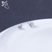 ZS-Piercings de acero inoxidable para el cartílago de la oreja, Piercings de hélice Tragus de cristal sin rosca, estilo Push-In, Labret, labio superior, 1,5 MM-4MM, CZ, 1 pieza - details 9