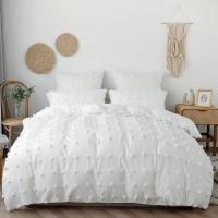 Cubierta de Edredón de Verano en Blanco con Pliegues de Pinzón Lujo Tamaño Queen King Set de Ropa de Cama 220x240cm - details 11