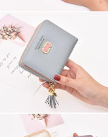 Cartera para mujer estilo corto estudiante versión coreana lindo monedero plegable 2025 nuevo estilo fresco tarjetero cartera Combo - details 12