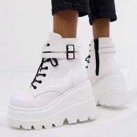 Zapatos de suela gruesa europeos y americanos coloridos punk de estilo gótico de gran tamaño para mujer - details 2