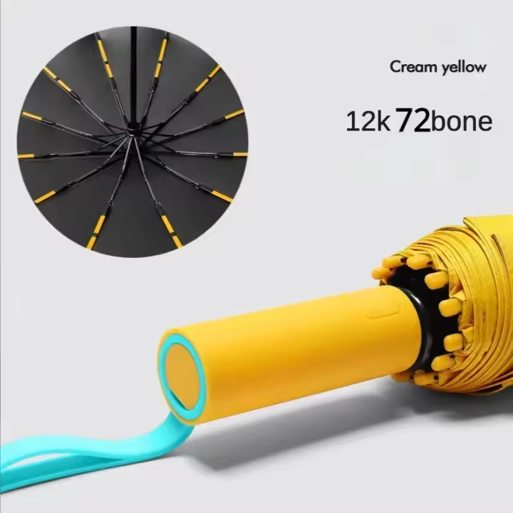 Paraguas plegable automático resistente al viento, paraguas impermeable de protección solar adecuado tanto para hombres como para mujeres - 1