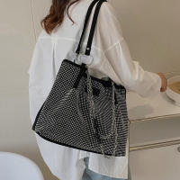 Bolso de Mano de Cuero PU de Gran Capacidad para Mujer Diseño de Lujo con Piedras Preciosas Bolso de Compras de Moda con Mango Superior - details 8