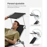 Silla de Senderismo Tumbona Reclinable Plegable, Ligera, 55 x 193 x 31 cm, Carga 150 kg - details 22