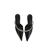 Sandalias de Cadena de Diamantes de Imitación Altas Puntiagudas Estilo Tacón Niche para Mujeres - details 6