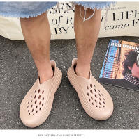 Zapatillas deportivas al aire libre material EVA suela gruesa aumentando la marea verano playa baotou agujero zapatos nuevos hombres y mujeres - details 10