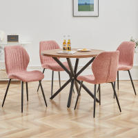 EGOONM-sillas acolchadas tapizadas para comedor, asientos de tela de lino con patas de Metal para balcón, restaurante, cafetería, hogar y habitación, 4 unidades - details 12
