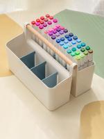 Portalápices de escritorio portátil de gran capacidad, bonito rotulador, caja de almacenamiento de papelería, portalápices creativo, organizador de escritorio - details 3