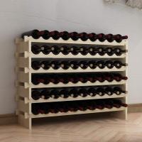 Botellero de madera para 60 botellas de vino con 6 niveles, soporte para botellero, estante de vino para estantería de presentación de cocina y bar, BHEU-BY-WS002 - details 1