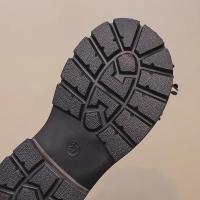 Zapatos de cuero informales para niñas, zapatos planos sin cordones para niños, mocasines de fiesta negros para la escuela, primavera y otoño, bola peluda bonita, 2025 - details 14
