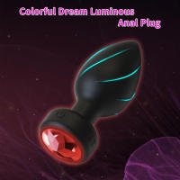 Luces LED de colores, vibración luminosa, tapón anal, control remoto inalámbrico, masajeador de próstata masculino y femenino, diversión anal para adultos - details 4