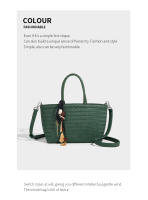 Bolso de mano de gran capacidad, nuevo bolso grande y versátil para mujer, bolso de hombro, bolso de cesta de verduras tejido elegante francés. - details 20