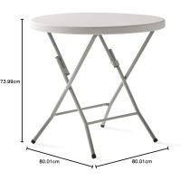 Mesa Plegable Portátil Multifuncional, 84x84x74cm, Cuadrada, Blanca - details 18