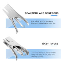 Grapadora de Metal para escuela, empresa y oficina, alicates de grapas estándar, agarre de mano resistente y duradero - details 0