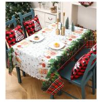 Nuevo diseño decoración de navidad mantel mesa creativa estampada bandera mesa de comedor mantel de poliéster accesorios de decoración de navidad - details 7