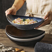 Plato nido de cerámica de estilo japonés, plato de boca profunda, plato de verduras, vajilla de porcelana de hueso para el hogar, plato de cena, plato, natillas de huevo al vapor, plato hondo - details 2