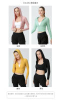 Chaquetas deportivas para mujer Tops con capucha de yoga con cremallera - details 3
