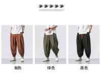 Nuevos pantalones Harem de gran tamaño, pantalones de chándal holgados de algodón y lino de estilo chino, pantalones casuales de alta calidad para hombres - details 4