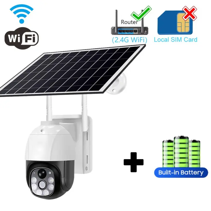 Cámara de Seguridad Solar WIFI/4G – HD 5MP PTZ para Exteriores, Detección de Movimiento PIR, Vigilancia IP Inteligente - 1