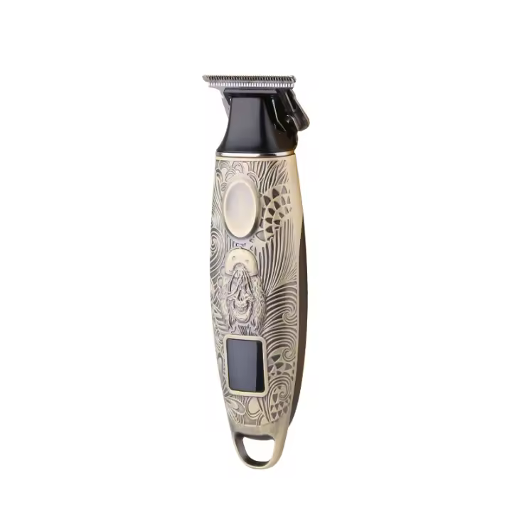Kemei-cortadora de pelo inalámbrica Zero Gapped para hombre, cortadora de pelo eléctrica recargable, máquina de corte de pelo de acabado para Barbero, delineador de bordes - 1