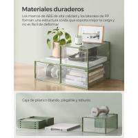 Cajas de Zapatos de Plástico Juego de 18 Organizadores Plegable, Apilable, Transparente, Blanco - details 46