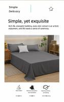 Sábana de Algodón Aloe Puro de Color Sencillo Pieza Única para Cama Doble - details 1