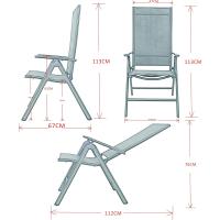Silla plegable de aluminio Korfu, 67 x 59 x 113 cm, Carbón - details 23