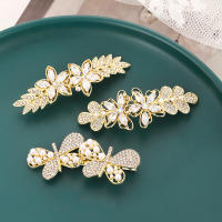 Nueva Pinza Para Cabello De Perla Mariposa Flor De Cristal Zirconia Para Mujeres Moda Primavera Accesorio De Peluquería - details 2