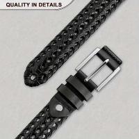 Cinturón vaquero tejido hueco deportivo informal para hombre, regalo para papá o novio - details 7