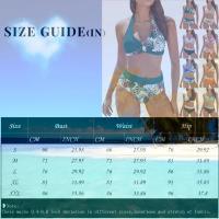 Bikini con estampado floral para mujer, traje de baño de dos piezas, de cintura alta, para adolescentes - details 9