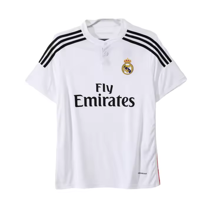 Camiseta de Fútbol Real Madrid Edición para aficionados Personalizable 2014/15 Local Retro Réplica Oficial - Adulto - Talla S-2XL - 1