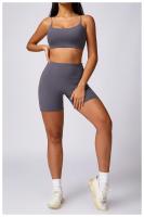 Ropa cómoda de yoga para mujeres, corbatas cortas sin mangas, material de nailon de estilo sólido - details 19