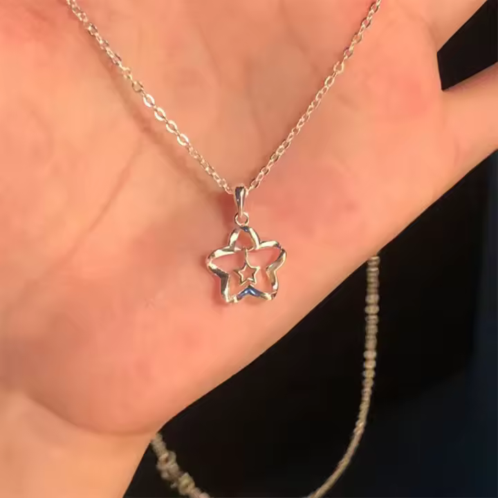 Collar con Colgante de Piedra esmaltada colorida para mujer, gargantillas de estrella de Corea, joyería de moda, regalos, nuevo - 1