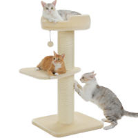 PAWZ Road Poste rascador para gatos grandes, torre de árbol para gatos moderna con poste rascador grueso, perchero superior, cama para gatitos, rascadora para gatos, muebles para gatos, juguetes para gatos - details 20