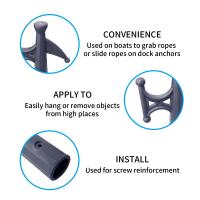 Gancho doble de polipropileno para barco, 25mm/1 pulgada, gancho para remolque de bote salvavidas inflable para Kayak - details 1