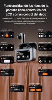 Auriculares Inalámbricos Bluetooth TWS 2024 con Pantalla Táctil LED Inteligente, Auriculares In Ear con Cancelación Activa de Ruido, Bajos Potentes, 80H de Vida de Batería, Bluetooth 5.4, Micrófono HD, Compatibles con iPhone, Samsung, Xiaomi y Huawei - details 2