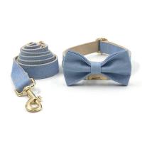 Perro vaquero azul claro con nombre, Correa de collar personalizada perros pequeños, medianos y grandes, par, arnés para perros y niñas - details 6