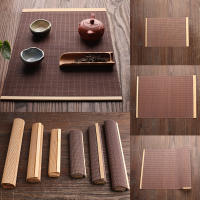 Mantel de Mesa de Bambú Natural Estilo Japonés Almohadilla de Mesita de Té - details 2