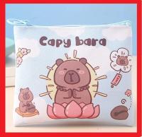 Capybara-monederos de dibujos animados para mujer, billetera de lona para auriculares, llaves, bolsa de almacenamiento de dinero, bolsa con cremallera, estuche para lápices, 2024 - details 5
