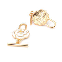 Pulsera de Tirantes Geométricos de Latón Dorado 18K Clasps para Hacer Joyería DIY - details 32
