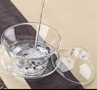 Taza grande de vidrio transparente de tres talentos, juego, tazón de té individual resistente al calor con tapa - details 12