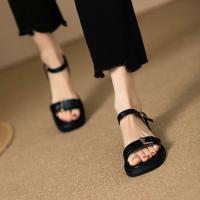 Zapatos de Mujer Tallas Grandes Sandalias Simples de Una Correa para el Verano2025Sandalias romanas planas de playa con punta abierta, tendencia - details 5